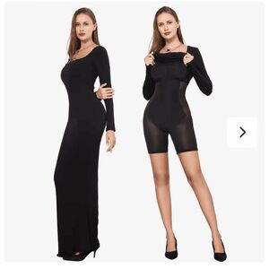 Long sleeve shaper maxi dress size small